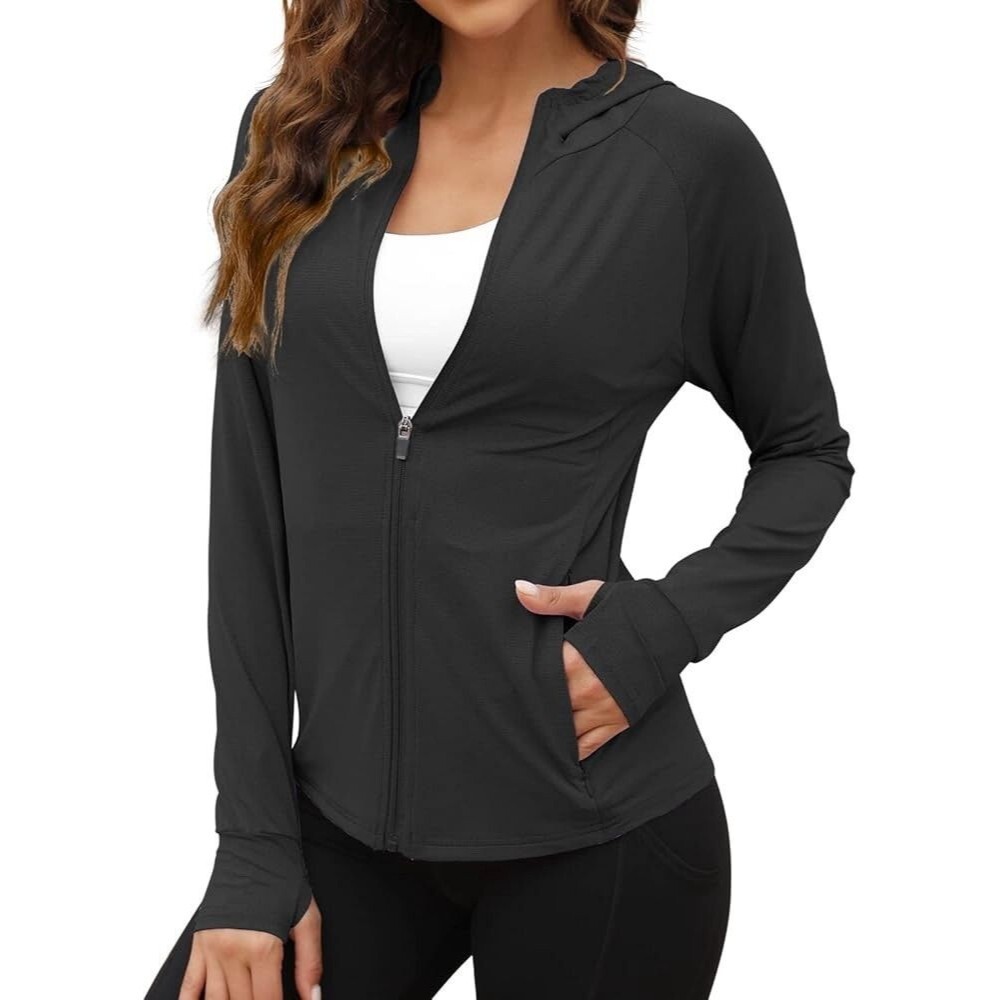 (T2) Lululemon Women's Black Get Ready  Hooded Vented Jacket Sz 4